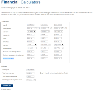 Which mortgage is better for me? - Calculator