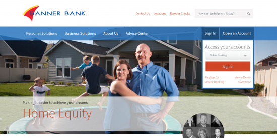 Banner Bank Home Page