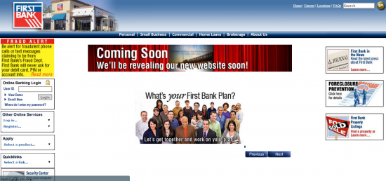 First Bank Home Page