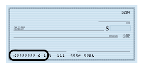 Sample Check - Where to Find Routing Number